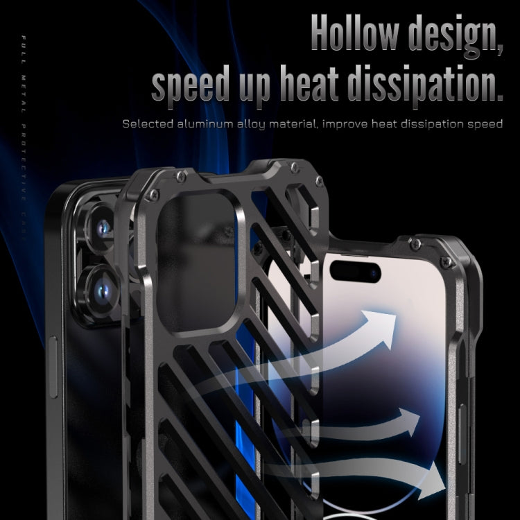 For iPhone 14 Pro R-JUST Breathable Armor Phone Case(Silver Grey) - iPhone 14 Pro Cases by R-JUST | Online Shopping South Africa | PMC Jewellery | Buy Now Pay Later Mobicred