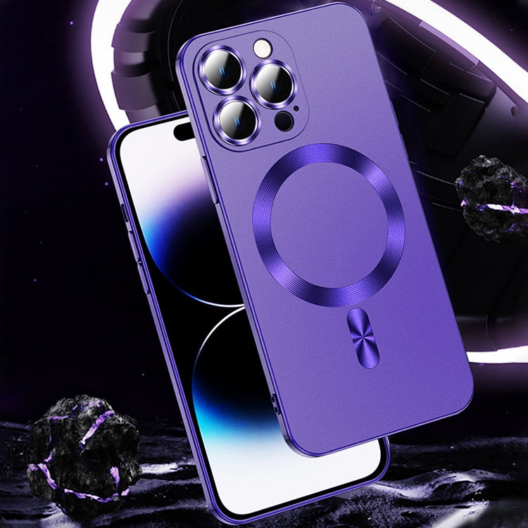 For iPhone 14 Liquid Lens Protector Magsafe Phone Case(Dark Purple) - free shipping - PMC TechLife - Order now!