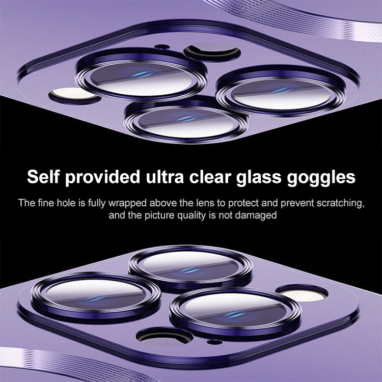 For iPhone 14 Pro Max Liquid Lens Protector Magsafe Phone Case(Dark Purple) - iPhone 14 Pro Max Cases by PMC TechLife | Online Shopping South Africa | PMC TechLife
