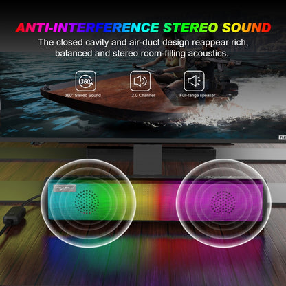 HXSJ Q9 RGB Luminous Computer Speaker Bar -  by HXSJ | Online Shopping South Africa | PMC Jewellery | Buy Now Pay Later Mobicred