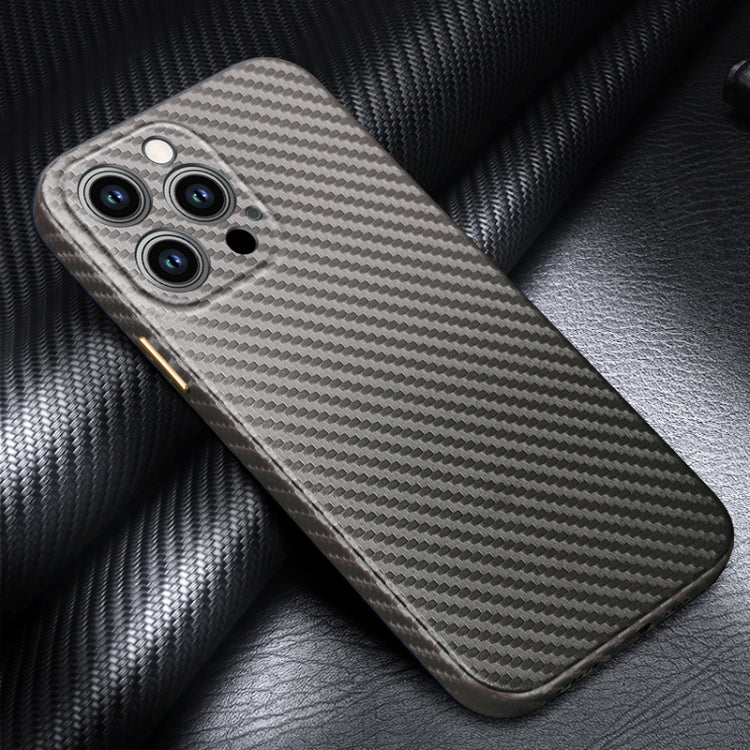 For iPhone 14 Pro Max R-JUST Carbon Fiber Texture Kevlar Phone Case(Grey) - iPhone 14 Pro Max Cases by R-JUST | Online Shopping South Africa | PMC Jewellery