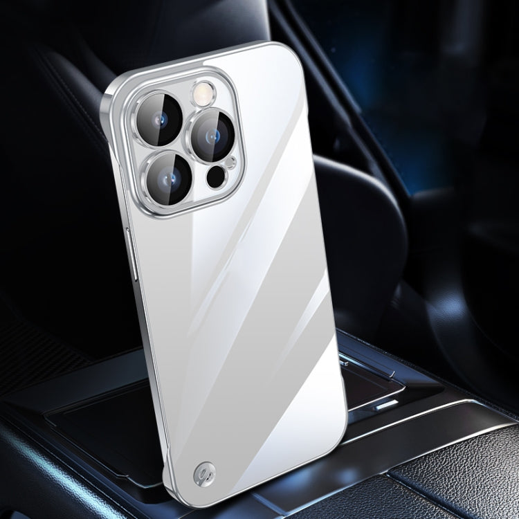 For iPhone 14 Pro Max Electroplating Frameless Clear PC Phone Case(Silver) - free shipping - PMC Jewellery - Order now!