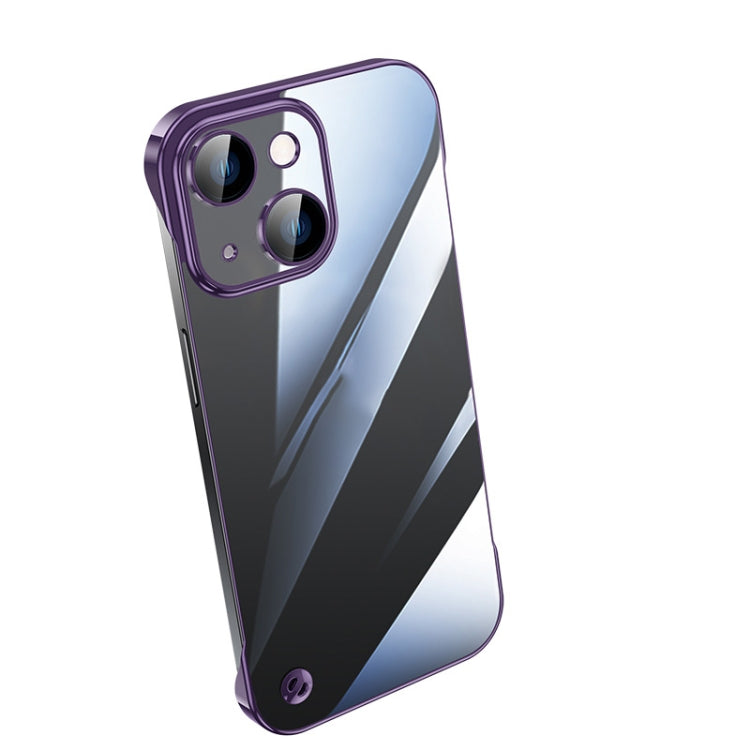 For iPhone 13 Electroplating Frameless Clear PC Phone Case(Purple) - iPhone 13 Cases by PMC Jewellery | Online Shopping South Africa | PMC Jewellery | Buy Now Pay Later Mobicred