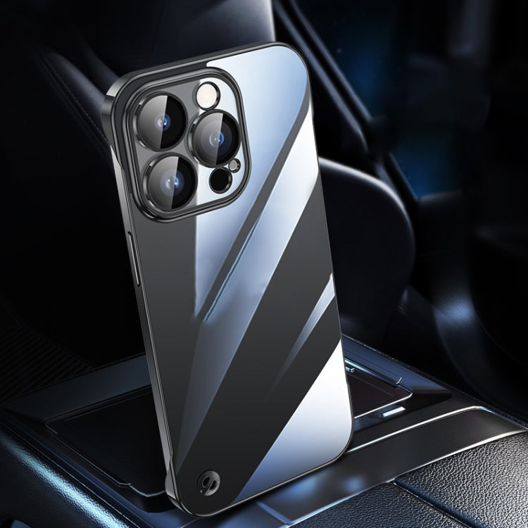 For iPhone 13 Pro Electroplating Frameless Clear PC Phone Case(Black) - iPhone 13 Pro Cases by PMC Jewellery | Online Shopping South Africa | PMC Jewellery | Buy Now Pay Later Mobicred