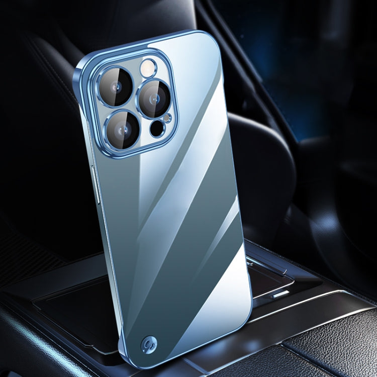 For iPhone 13 Pro Max Electroplating Frameless Clear PC Phone Case(Sierra Blue) - free shipping - PMC Jewellery - Order now!