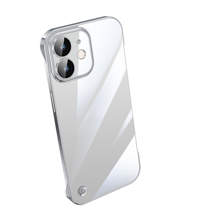 For iPhone 12 Electroplating Frameless Clear PC Phone Case(Silver) - iPhone 12 / 12 Pro Cases by PMC Jewellery | Online Shopping South Africa | PMC Jewellery | Buy Now Pay Later Mobicred