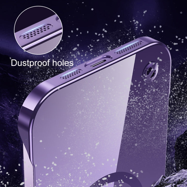 For iPhone 14 Electroplating Frameless Magsafe Magnetic PC Phone Case(Deep Purple) - iPhone 14 Cases by PMC Jewellery | Online Shopping South Africa | PMC Jewellery | Buy Now Pay Later Mobicred