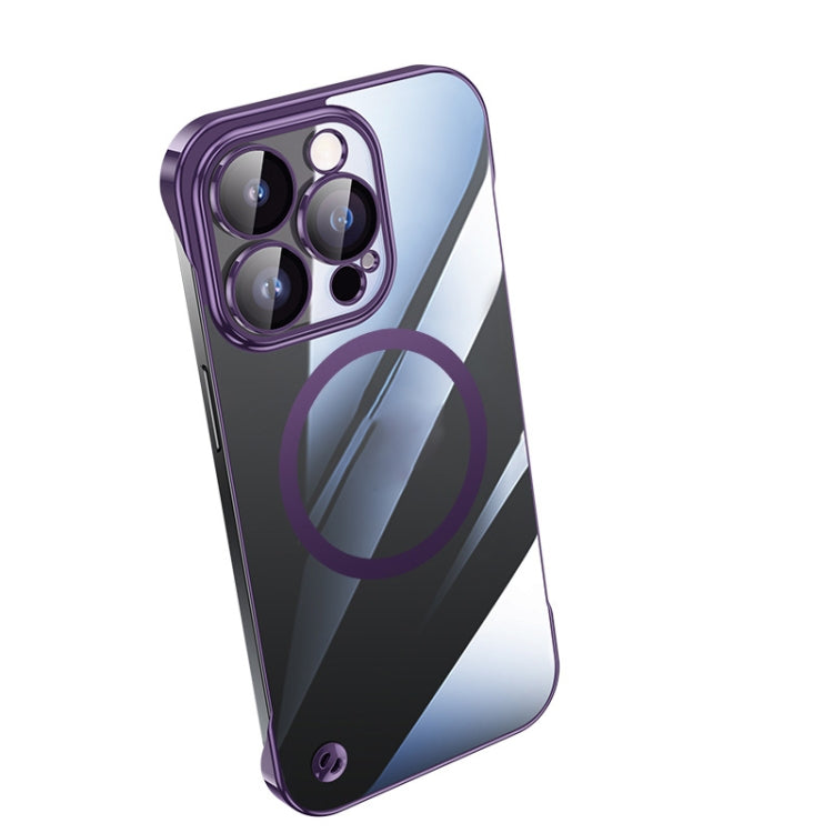 For iPhone 14 Pro Electroplating Frameless Magsafe Magnetic PC Phone Case(Deep Purple) - iPhone 14 Pro Cases by PMC Jewellery | Online Shopping South Africa | PMC Jewellery | Buy Now Pay Later Mobicred