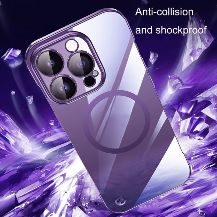 For iPhone 13 Pro Electroplating Frameless Magsafe Magnetic PC Phone Case(Deep Purple) - iPhone 13 Pro Cases by PMC Jewellery | Online Shopping South Africa | PMC Jewellery | Buy Now Pay Later Mobicred