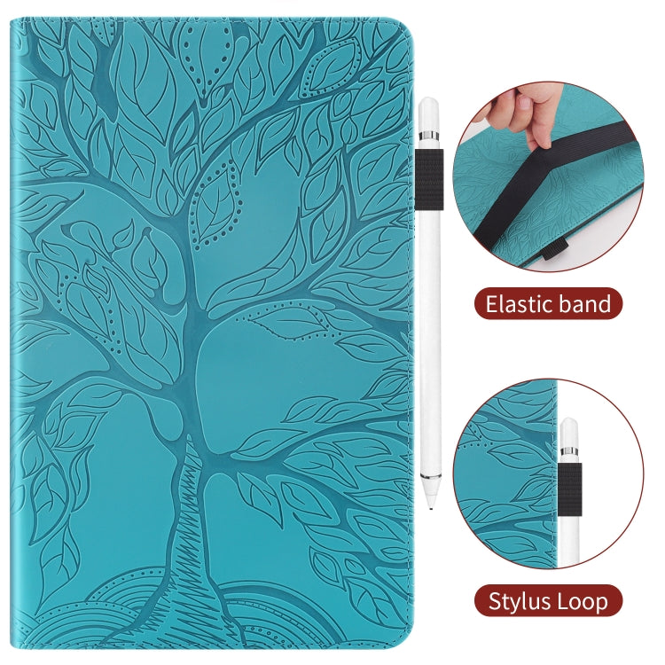 For Lenovo Tab P11 Pro Gen 2 Life Tree Series Horizontal Flip Leather Case with Holder(Lake Blue) - Lenovo by PMC TechLife | Online Shopping South Africa | PMC TechLife