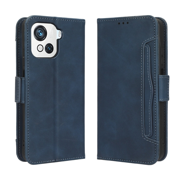 For Blackview OSCAL C80 Skin Feel Calf Texture Card Slots Leather Phone Case(Blue) - More Brand by PMC Jewellery | Online Shopping South Africa | PMC Jewellery | Buy Now Pay Later Mobicred