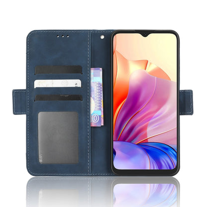 For Blackview OSCAL C80 Skin Feel Calf Texture Card Slots Leather Phone Case(Blue) - More Brand by PMC Jewellery | Online Shopping South Africa | PMC Jewellery | Buy Now Pay Later Mobicred