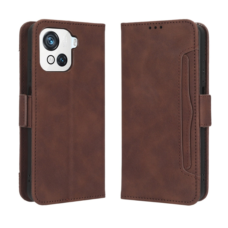For Blackview OSCAL C80 Skin Feel Calf Texture Card Slots Leather Phone Case(Brown) - More Brand by PMC Jewellery | Online Shopping South Africa | PMC Jewellery | Buy Now Pay Later Mobicred