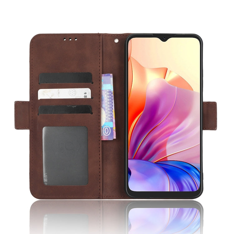 For Blackview OSCAL C80 Skin Feel Calf Texture Card Slots Leather Phone Case(Brown) - More Brand by PMC Jewellery | Online Shopping South Africa | PMC Jewellery | Buy Now Pay Later Mobicred