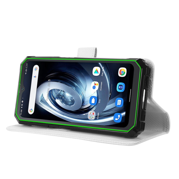 For Blackview BV7100 Diamond Texture Leather Phone Case(White) - More Brand by PMC TechLife | Online Shopping South Africa | PMC TechLife | Buy Now Pay Later Mobicred
