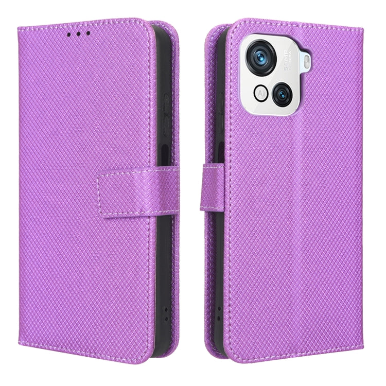 For Blackview OSCAL C80 Diamond Texture Leather Phone Case(Purple) - More Brand by PMC Jewellery | Online Shopping South Africa | PMC Jewellery | Buy Now Pay Later Mobicred