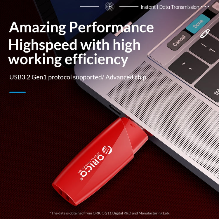 ORCIO USB3.0 U Disk Drive, Read: 260MB/s, Write: 15MB/s, Memory:64GB, Port:USB-A(Red) - USB Flash Drives by ORICO | Online Shopping South Africa | PMC Jewellery | Buy Now Pay Later Mobicred