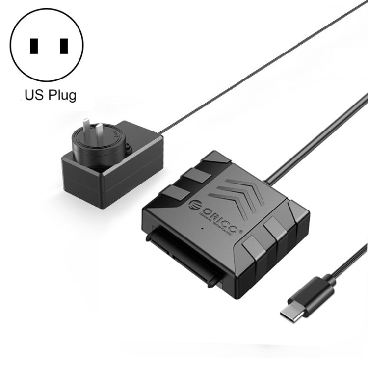 ORICO UTS1 Type-C / USB-C USB 3.0 2.5-inch SATA HDD Adapter with 12V 2A Power Adapter, Cable Length:0.3m(US Plug) - free shipping - PMC Jewellery - Order now!