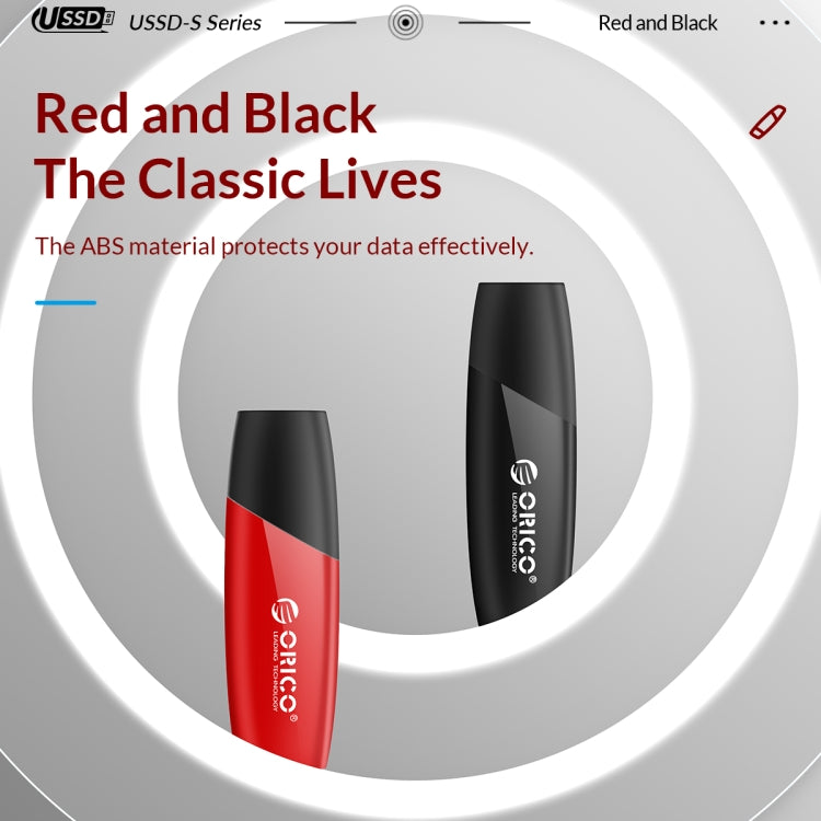 ORICO USB Solid State Flash Drive, Read: 520MB/s, Write: 450MB/s, Memory:128GB, Port:USB-A(Red) - USB Flash Drives by ORICO | Online Shopping South Africa | PMC Jewellery | Buy Now Pay Later Mobicred