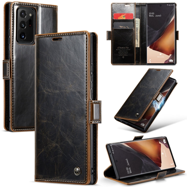 For Samsung Galaxy Note20 Ultra CaseMe 003 Crazy Horse Texture Leather Phone Case(Coffee) - Galaxy Phone Cases by CaseMe | Online Shopping South Africa | PMC Jewellery | Buy Now Pay Later Mobicred