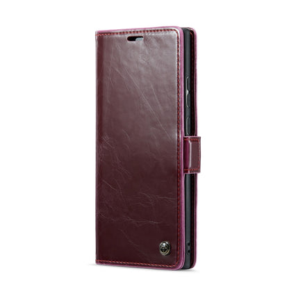 For Samsung Galaxy Note20 Ultra CaseMe 003 Crazy Horse Texture Leather Phone Case(Red) - Galaxy Phone Cases by CaseMe | Online Shopping South Africa | PMC Jewellery | Buy Now Pay Later Mobicred