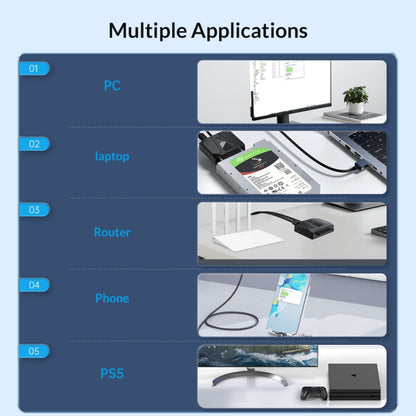 ORICO UTS2 USB 3.0 2.5-inch SATA HDD Adapter with 12V 2A Power Adapter, Cable Length:1m(EU Plug) - USB to IDE / SATA by ORICO | Online Shopping South Africa | PMC Jewellery | Buy Now Pay Later Mobicred