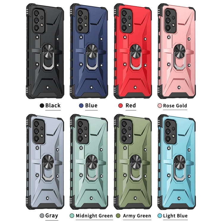 For Samsung Galaxy A73 5G Ring Holder Phone Case(Light Blue) - Galaxy Phone Cases by PMC TechLife | Online Shopping South Africa | PMC TechLife | Buy Now Pay Later Mobicred