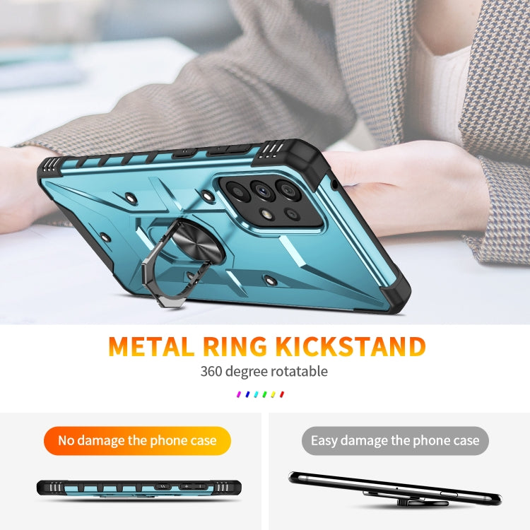 For Samsung Galaxy A73 5G Ring Holder Phone Case(Light Blue) - Galaxy Phone Cases by PMC TechLife | Online Shopping South Africa | PMC TechLife | Buy Now Pay Later Mobicred