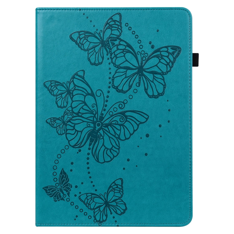 For Nokia T20 10.4 2021 Embossed Butterfly Pattern Leather Tablet Case(Blue) - Nokia by PMC TechLife | Online Shopping South Africa | PMC TechLife | Buy Now Pay Later Mobicred