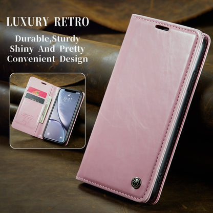 For iPhone XR CaseMe 003 Crazy Horse Texture Leather Phone Case(Pink) - More iPhone Cases by CaseMe | Online Shopping South Africa | PMC Jewellery | Buy Now Pay Later Mobicred