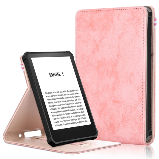 For Amazon Kindle 11th Gen 2022 6.0 inch Marble Cloth Texture Leather Tablet Smart Case(Pink) - Amazon by PMC Jewellery | Online Shopping South Africa | PMC Jewellery | Buy Now Pay Later Mobicred