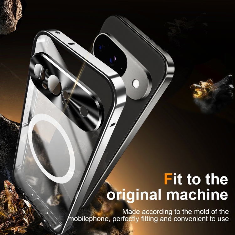 For Google Pixel 9 MagSafe Magnetic Frosted Metal Phone Case(Silver) - Google Cases by PMC TechLife | Online Shopping South Africa | PMC TechLife | Buy Now Pay Later Mobicred
