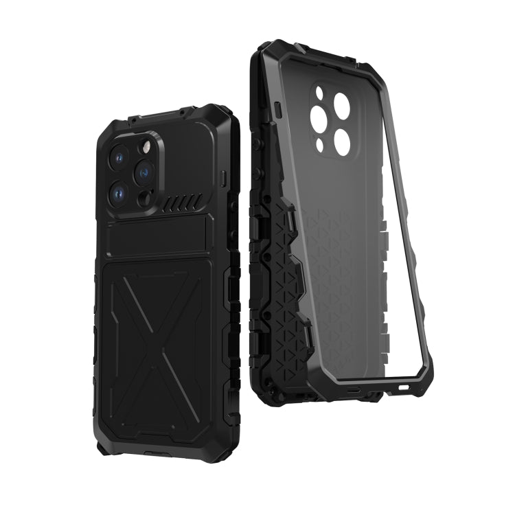 For iPhone 14 Plus R-JUST Life Waterproof Dustproof Shockproof Phone Case(Black) - iPhone 14 Plus Cases by R-JUST | Online Shopping South Africa | PMC Jewellery