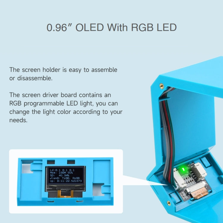 For Raspberry Pi 4B Waveshare Desktop Computer Fan LED Light Mini Tower Set(Blue) - free shipping - PMC Jewellery - Order now!