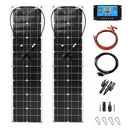 100W Dual Board with 40A Controller PV System Solar Panel(White) - Solar Panels by PMC Jewellery | Online Shopping South Africa | PMC Jewellery | Buy Now Pay Later Mobicred