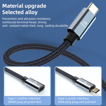 USB4.0 40Gbps Type-C Male to Female Extension Cable, Length:0.5m - Cable & Adapters by PMC Jewellery | Online Shopping South Africa | PMC Jewellery | Buy Now Pay Later Mobicred