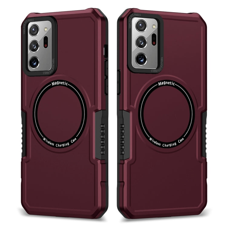 For Samsung Galaxy Note20 Ultra MagSafe Shockproof Armor Phone Case(Wine Red) - Galaxy Phone Cases by PMC Jewellery | Online Shopping South Africa | PMC Jewellery