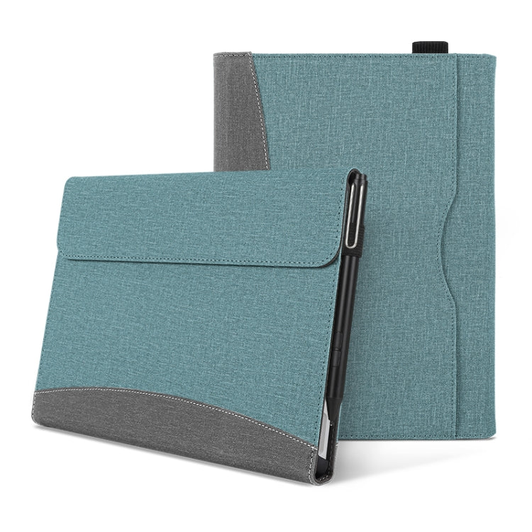 For Microsoft Surface Pro 10 / 9 Cloth Texture Stitching Leather Tablet Case(Grey Blue) - Others by PMC TechLife | Online Shopping South Africa | PMC TechLife | Buy Now Pay Later Mobicred