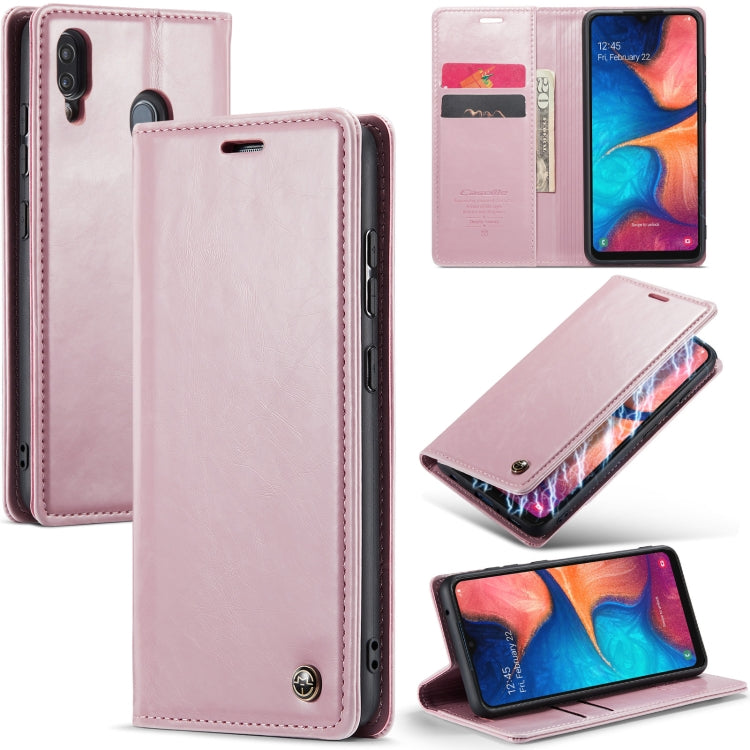 For Samsung Galaxy A20／A30／M10S CaseMe 003 Crazy Horse Texture Leather Phone Case(Rose Gold) - Galaxy Phone Cases by CaseMe | Online Shopping South Africa | PMC Jewellery | Buy Now Pay Later Mobicred