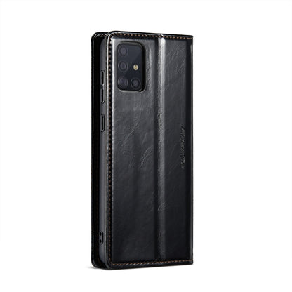 For Samsung Galaxy A51 4G/M40S CaseMe 003 Crazy Horse Texture Leather Phone Case(Black) - Galaxy Phone Cases by CaseMe | Online Shopping South Africa | PMC Jewellery | Buy Now Pay Later Mobicred