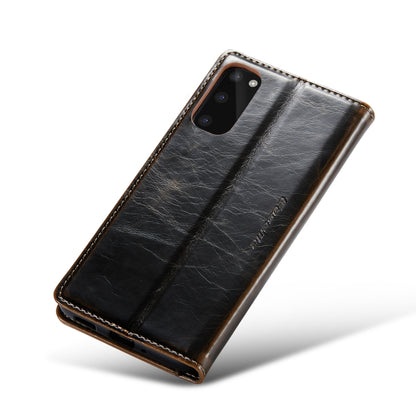 For Samsung Galaxy S20 CaseMe 003 Crazy Horse Texture Leather Phone Case(Coffee) - Galaxy Phone Cases by CaseMe | Online Shopping South Africa | PMC Jewellery | Buy Now Pay Later Mobicred