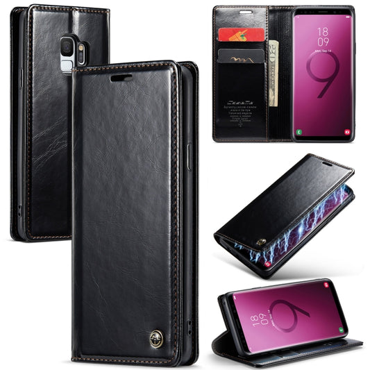 For Samsung Galaxy S9 CaseMe 003 Crazy Horse Texture Leather Phone Case(Black) - Galaxy Phone Cases by CaseMe | Online Shopping South Africa | PMC Jewellery | Buy Now Pay Later Mobicred