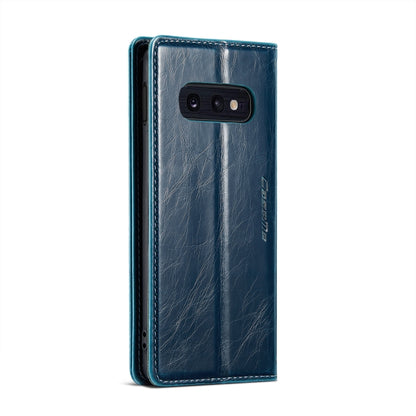 For Samsung Galaxy S10e CaseMe 003 Crazy Horse Texture Leather Phone Case(Blue) - Galaxy Phone Cases by CaseMe | Online Shopping South Africa | PMC Jewellery | Buy Now Pay Later Mobicred