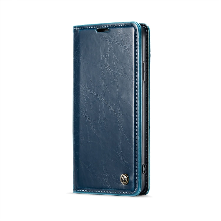 For iPhone 11 CaseMe 003 Crazy Horse Texture Leather Phone Case(Blue) - iPhone 11 Cases by CaseMe | Online Shopping South Africa | PMC Jewellery | Buy Now Pay Later Mobicred