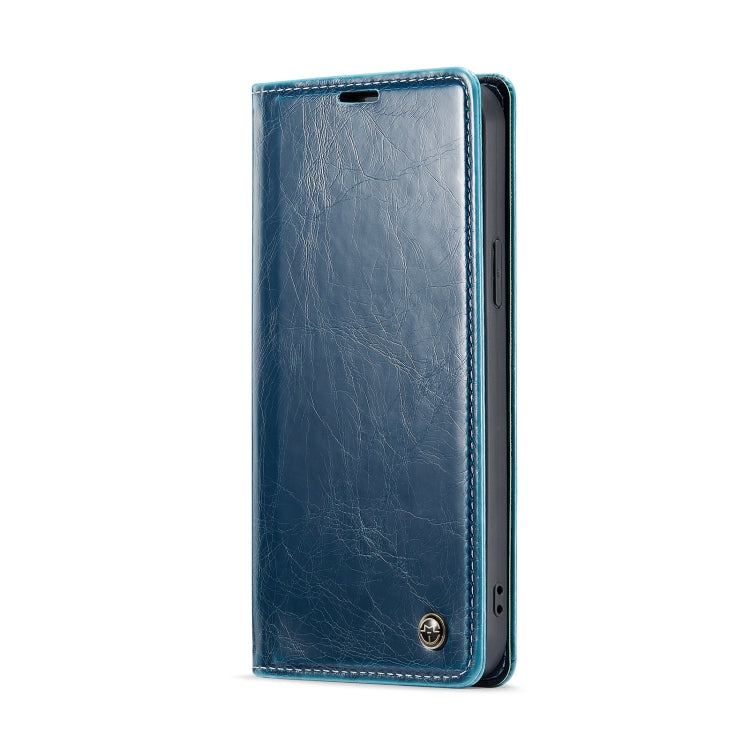 For iPhone 12 mini CaseMe 003 Crazy Horse Texture Leather Phone Case(Blue) - iPhone 12 mini Cases by CaseMe | Online Shopping South Africa | PMC Jewellery | Buy Now Pay Later Mobicred