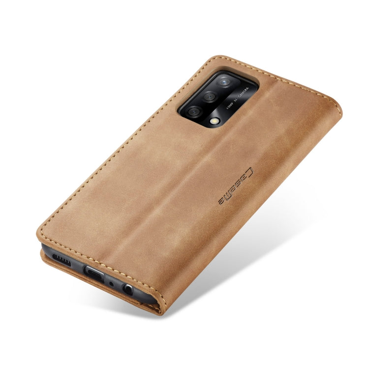 CaseMe 013 Multifunctional Horizontal Flip Leather Phone Case For OPPO F19/F19S/A74 4G/A95 4G/Reno6 Lite 4G Global(Brown) - OPPO Cases by CaseMe | Online Shopping South Africa | PMC Jewellery | Buy Now Pay Later Mobicred