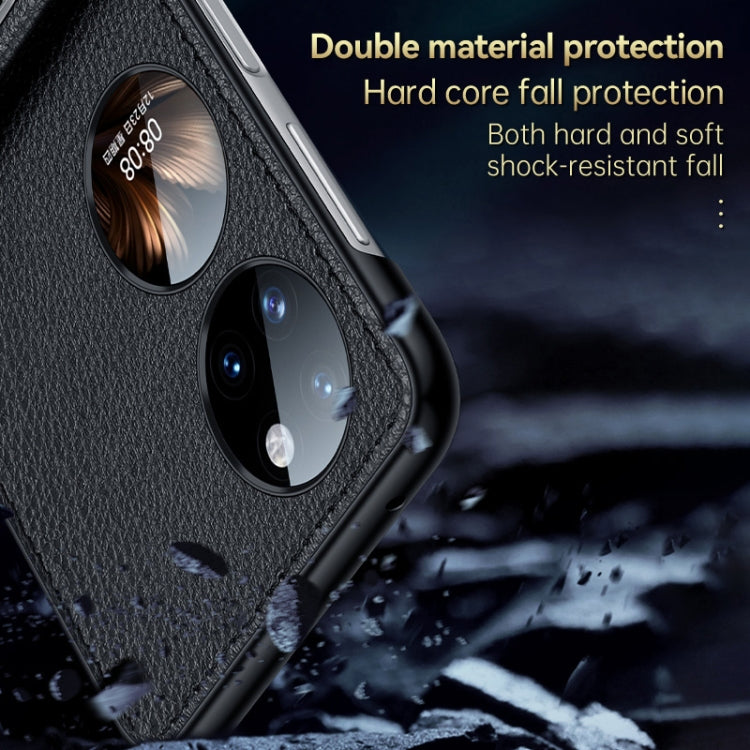 For Huawei P50 Pocket SULADA Invisible Bracket Leather Back Cover Phone Case(Orange) - free shipping - PMC TechLife - Order now!