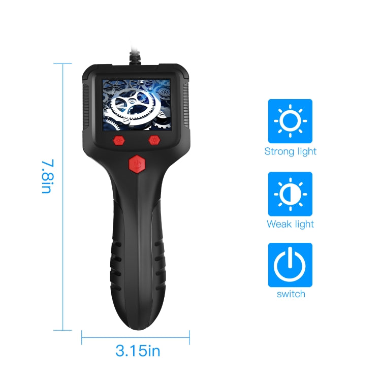 P100 8mm 2.4 inch HD Handheld Endoscope Hardlinewith with LCD Screen, Length:2m - free shipping - PMC TechLife - Order now!
