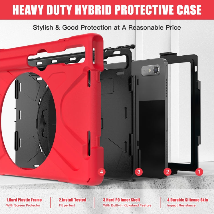 For Lenovo Tab P11 Pro Gen 2 Silicone + PC Protective Tablet Case(Red) - Lenovo by PMC TechLife | Online Shopping South Africa | PMC TechLife | Buy Now Pay Later Mobicred