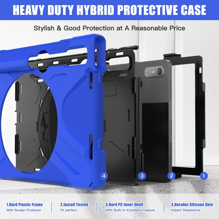 For Lenovo Tab P11 Pro Gen 2 Silicone + PC Protective Tablet Case(Blue) - Lenovo by PMC TechLife | Online Shopping South Africa | PMC TechLife | Buy Now Pay Later Mobicred